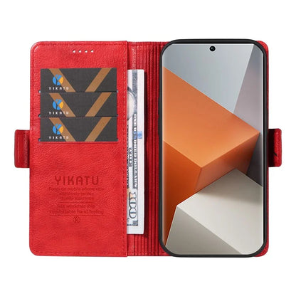 YIKATU YK-007 For Xiaomi Redmi Note 13 Pro+ 5G Wallet Case Magnetic Clasp Leather Phone Cover
