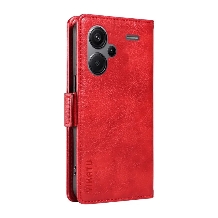 YIKATU YK-007 For Xiaomi Redmi Note 13 Pro+ 5G Wallet Case Magnetic Clasp Leather Phone Cover