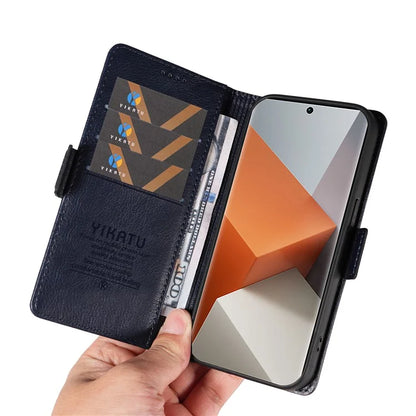 YIKATU YK-007 For Xiaomi Redmi Note 13 Pro+ 5G Wallet Case Magnetic Clasp Leather Phone Cover