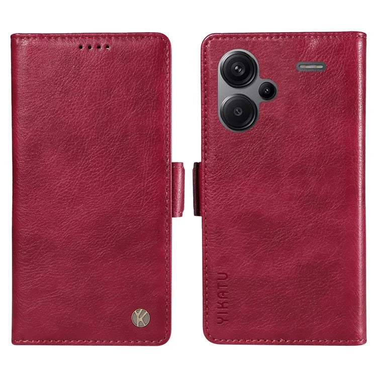 YIKATU YK-007 For Xiaomi Redmi Note 13 Pro+ 5G Wallet Case Magnetic Clasp Leather Phone Cover