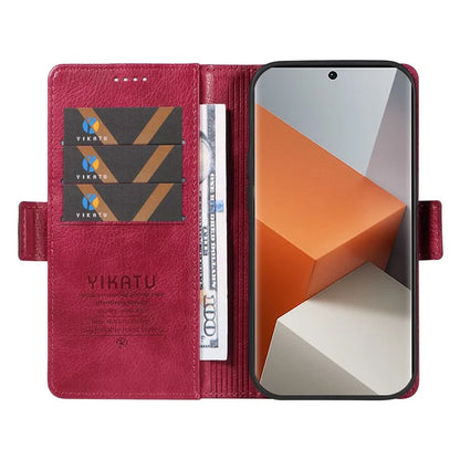 YIKATU YK-007 For Xiaomi Redmi Note 13 Pro+ 5G Wallet Case Magnetic Clasp Leather Phone Cover