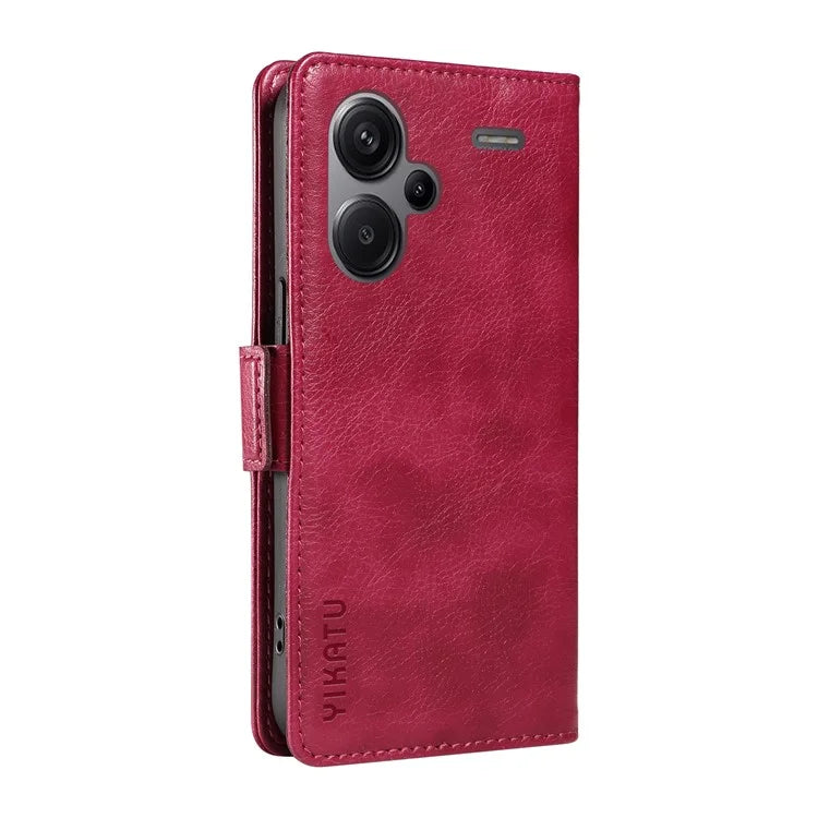 YIKATU YK-007 For Xiaomi Redmi Note 13 Pro+ 5G Wallet Case Magnetic Clasp Leather Phone Cover
