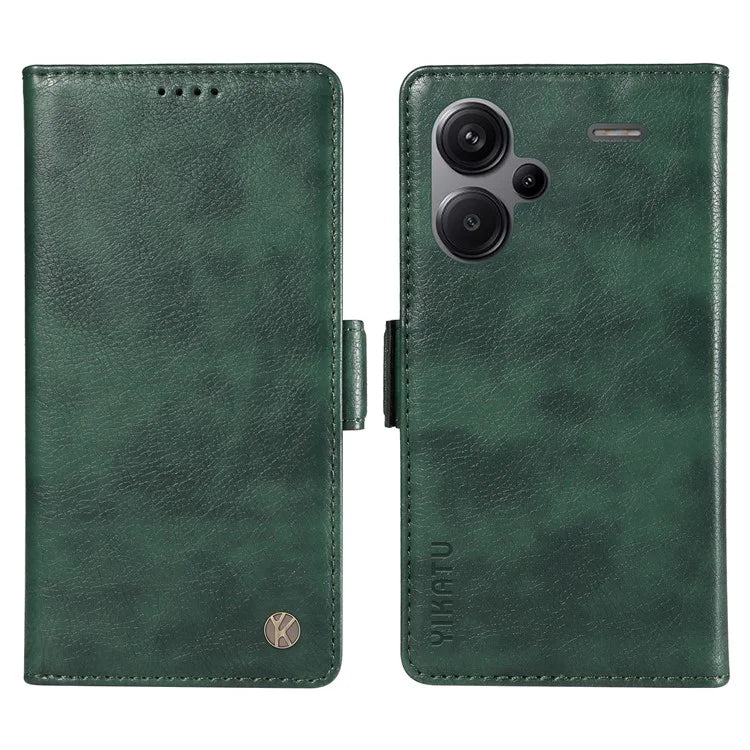 YIKATU YK-007 For Xiaomi Redmi Note 13 Pro+ 5G Wallet Case Magnetic Clasp Leather Phone Cover