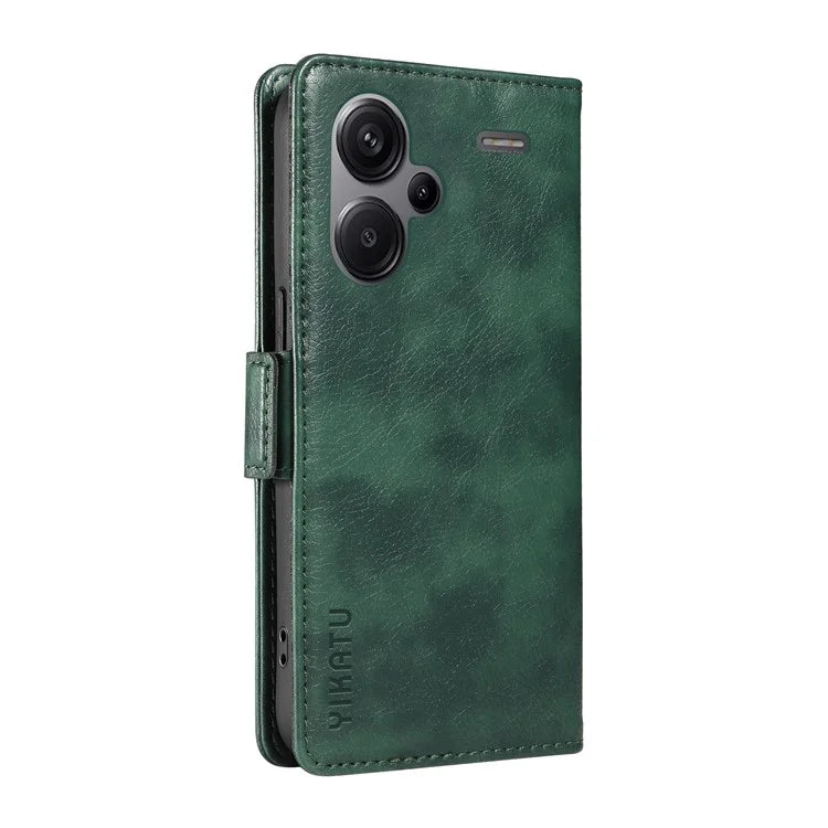 YIKATU YK-007 For Xiaomi Redmi Note 13 Pro+ 5G Wallet Case Magnetic Clasp Leather Phone Cover