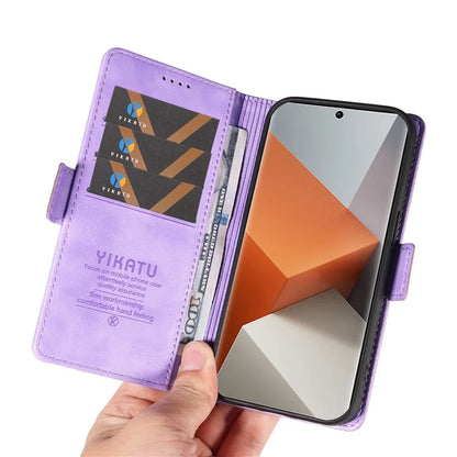 YIKATU YK-007 For Xiaomi Redmi Note 13 Pro+ 5G Wallet Case Magnetic Clasp Leather Phone Cover