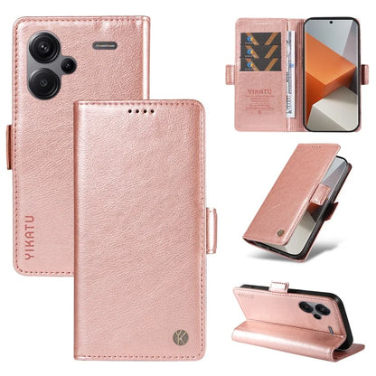 YIKATU YK-007 For Xiaomi Redmi Note 13 Pro+ 5G Wallet Case Magnetic Clasp Leather Phone Cover