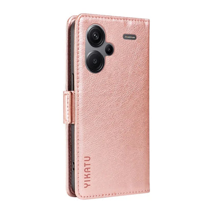 YIKATU YK-007 For Xiaomi Redmi Note 13 Pro+ 5G Wallet Case Magnetic Clasp Leather Phone Cover