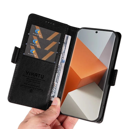 YIKATU YK-007 For Xiaomi Redmi Note 13 Pro+ 5G Wallet Case Magnetic Clasp Leather Phone Cover