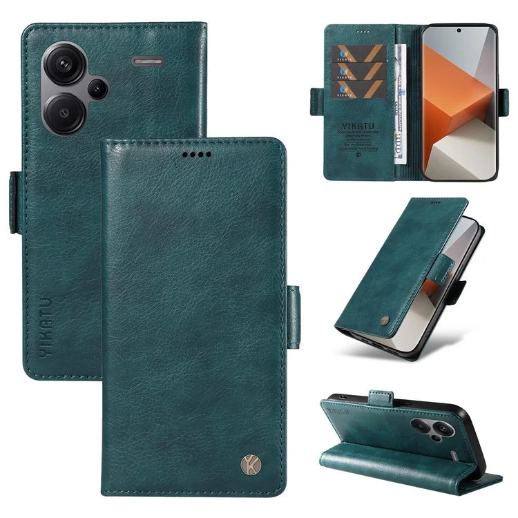 YIKATU YK-007 For Xiaomi Redmi Note 13 Pro+ 5G Wallet Case Magnetic Clasp Leather Phone Cover