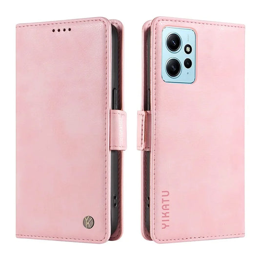 YIKATU YK-007 For Xiaomi Redmi Note 12 4G Phone Case Wallet Leather Cover Litchi Texture