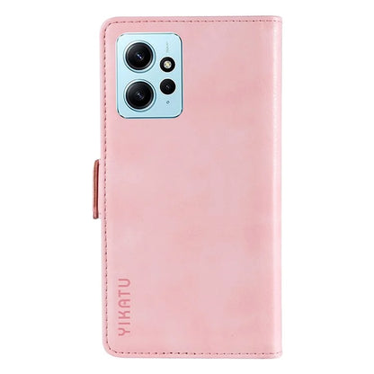 YIKATU YK-007 For Xiaomi Redmi Note 12 4G Phone Case Wallet Leather Cover Litchi Texture