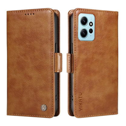YIKATU YK-007 For Xiaomi Redmi Note 12 4G Phone Case Wallet Leather Cover Litchi Texture