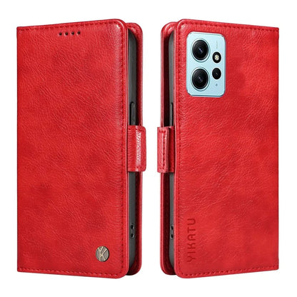YIKATU YK-007 For Xiaomi Redmi Note 12 4G Phone Case Wallet Leather Cover Litchi Texture