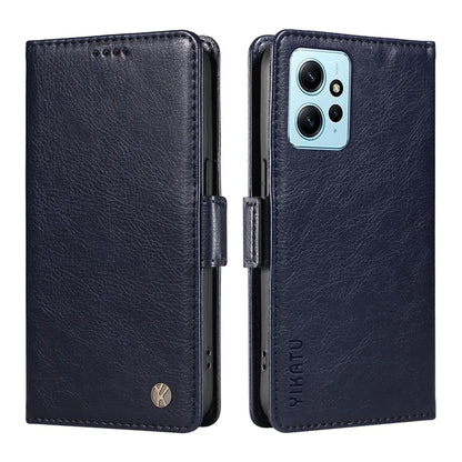 YIKATU YK-007 For Xiaomi Redmi Note 12 4G Phone Case Wallet Leather Cover Litchi Texture