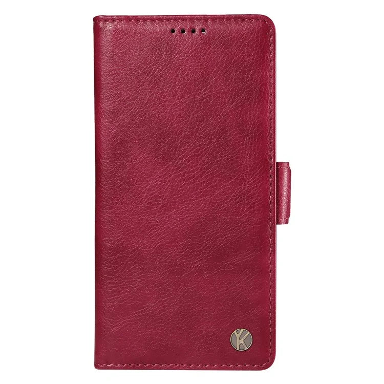 YIKATU YK-007 For Xiaomi Redmi Note 12 4G Phone Case Wallet Leather Cover Litchi Texture