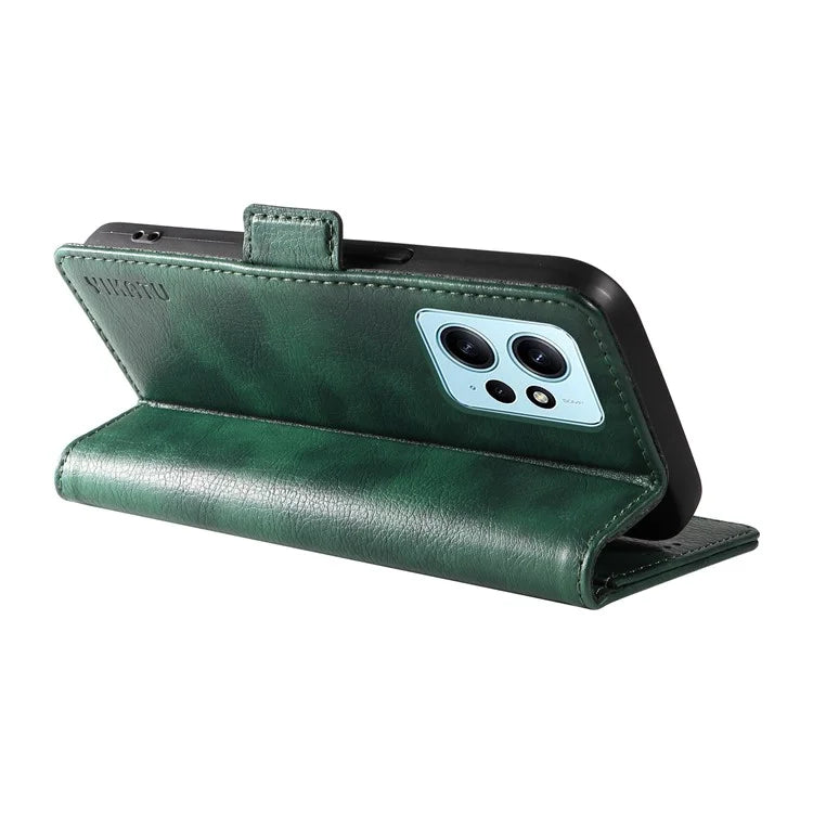 YIKATU YK-007 For Xiaomi Redmi Note 12 4G Phone Case Wallet Leather Cover Litchi Texture