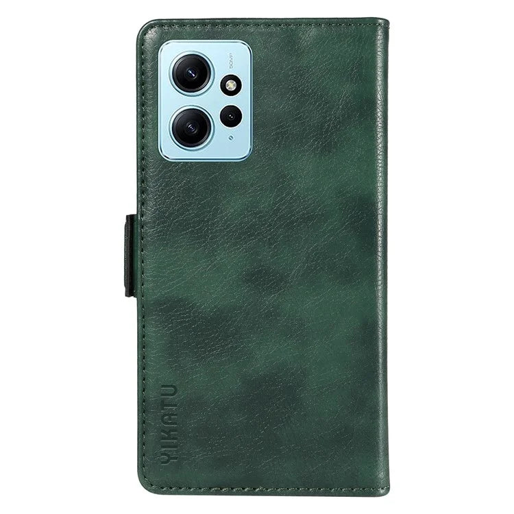 YIKATU YK-007 For Xiaomi Redmi Note 12 4G Phone Case Wallet Leather Cover Litchi Texture