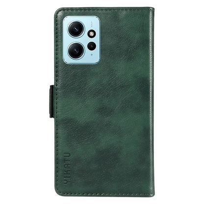 YIKATU YK-007 For Xiaomi Redmi Note 12 4G Phone Case Wallet Leather Cover Litchi Texture