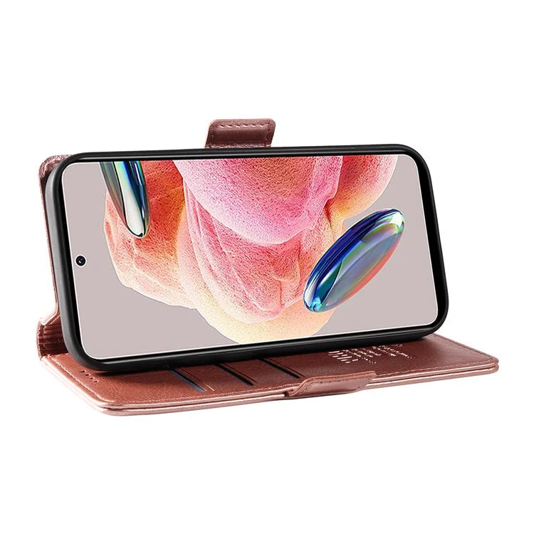 YIKATU YK-007 For Xiaomi Redmi Note 12 4G Phone Case Wallet Leather Cover Litchi Texture