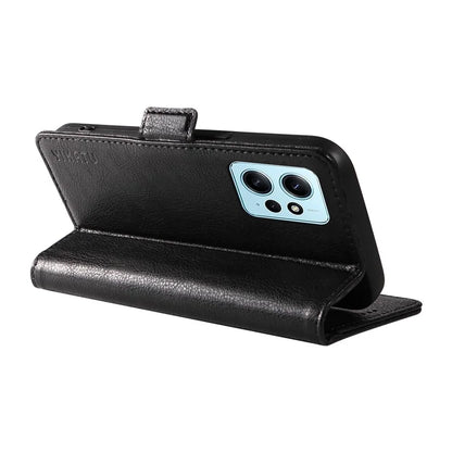 YIKATU YK-007 For Xiaomi Redmi Note 12 4G Phone Case Wallet Leather Cover Litchi Texture