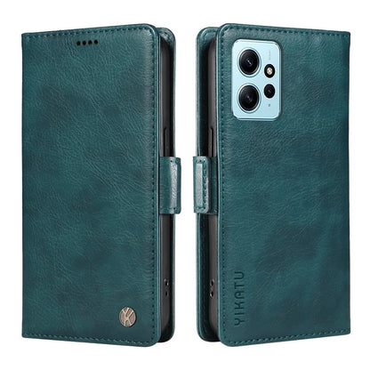 YIKATU YK-007 For Xiaomi Redmi Note 12 4G Phone Case Wallet Leather Cover Litchi Texture