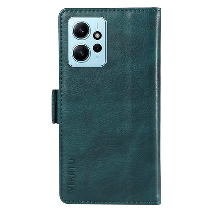 YIKATU YK-007 For Xiaomi Redmi Note 12 4G Phone Case Wallet Leather Cover Litchi Texture