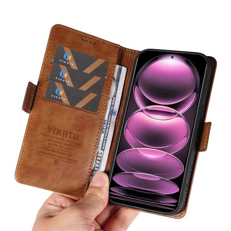 YIKATU YK-007 For Xiaomi Redmi Note 12 Pro 5G / 12 Pro Speed 5G / Poco X5 Pro 5G Leather Case Phone Cover