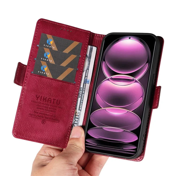 YIKATU YK-007 For Xiaomi Redmi Note 12 Pro 5G / 12 Pro Speed 5G / Poco X5 Pro 5G Leather Case Phone Cover