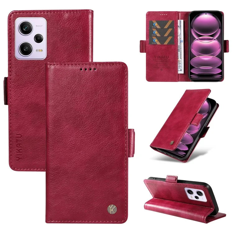 YIKATU YK-007 For Xiaomi Redmi Note 12 Pro 5G / 12 Pro Speed 5G / Poco X5 Pro 5G Leather Case Phone Cover