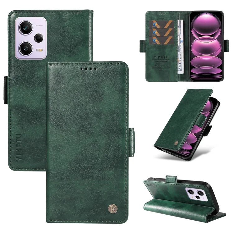 YIKATU YK-007 For Xiaomi Redmi Note 12 Pro 5G / 12 Pro Speed 5G / Poco X5 Pro 5G Leather Case Phone Cover
