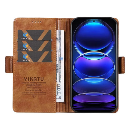 YIKATU YK-007 For Xiaomi Redmi Note 12 Pro+ 5G Case PU Leather Phone Cover with Wallet