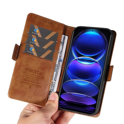 YIKATU YK-007 For Xiaomi Redmi Note 12 Pro+ 5G Case PU Leather Phone Cover with Wallet