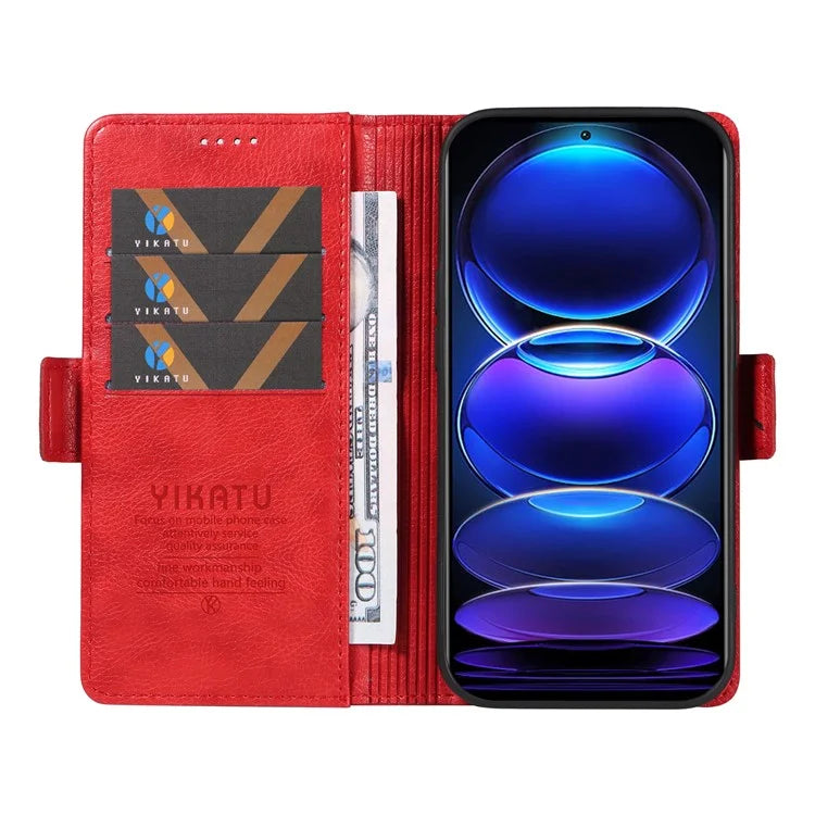 YIKATU YK-007 For Xiaomi Redmi Note 12 Pro+ 5G Case PU Leather Phone Cover with Wallet