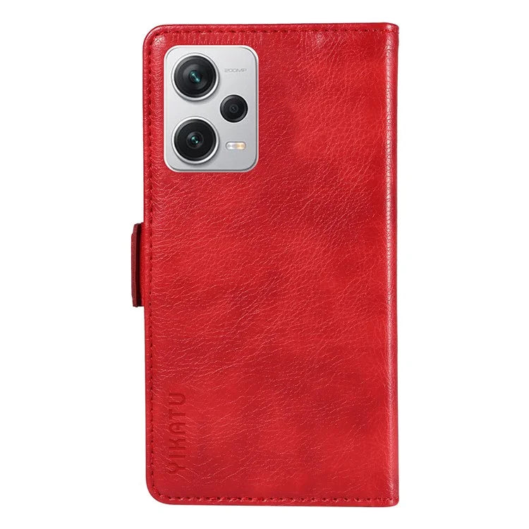 YIKATU YK-007 For Xiaomi Redmi Note 12 Pro+ 5G Case PU Leather Phone Cover with Wallet