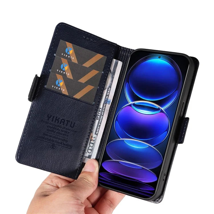 YIKATU YK-007 For Xiaomi Redmi Note 12 Pro+ 5G Case PU Leather Phone Cover with Wallet