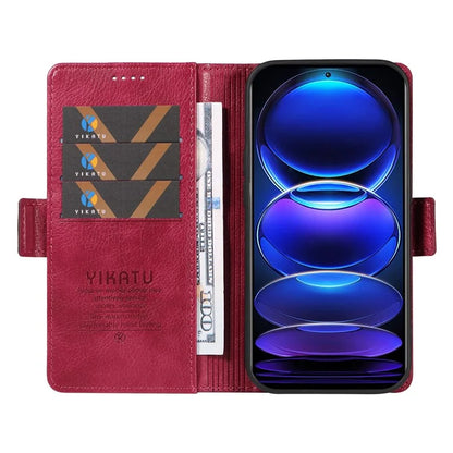 YIKATU YK-007 For Xiaomi Redmi Note 12 Pro+ 5G Case PU Leather Phone Cover with Wallet