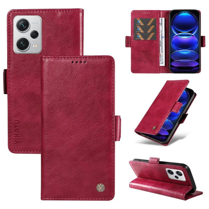 YIKATU YK-007 For Xiaomi Redmi Note 12 Pro+ 5G Case PU Leather Phone Cover with Wallet