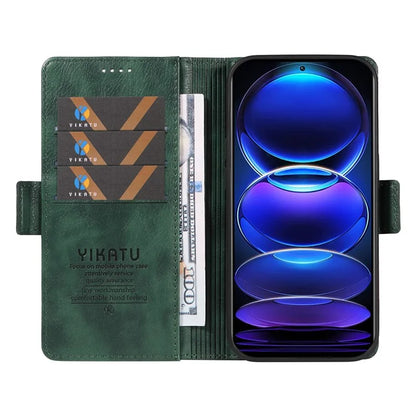 YIKATU YK-007 For Xiaomi Redmi Note 12 Pro+ 5G Case PU Leather Phone Cover with Wallet