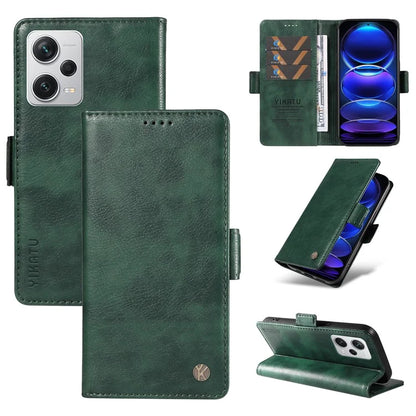 YIKATU YK-007 For Xiaomi Redmi Note 12 Pro+ 5G Case PU Leather Phone Cover with Wallet