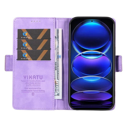 YIKATU YK-007 For Xiaomi Redmi Note 12 Pro+ 5G Case PU Leather Phone Cover with Wallet