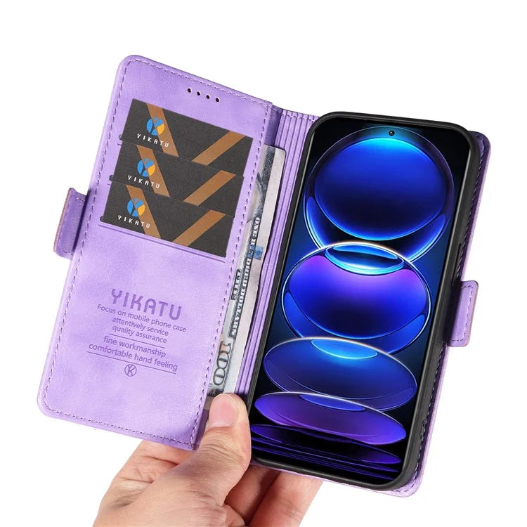 YIKATU YK-007 For Xiaomi Redmi Note 12 Pro+ 5G Case PU Leather Phone Cover with Wallet