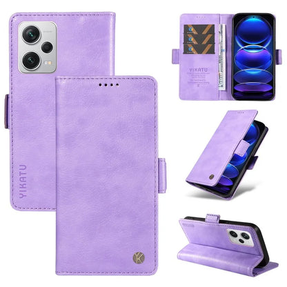 YIKATU YK-007 For Xiaomi Redmi Note 12 Pro+ 5G Case PU Leather Phone Cover with Wallet