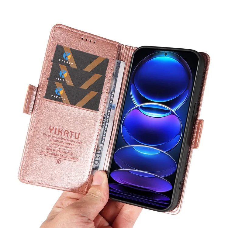 YIKATU YK-007 For Xiaomi Redmi Note 12 Pro+ 5G Case PU Leather Phone Cover with Wallet