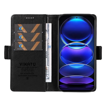 YIKATU YK-007 For Xiaomi Redmi Note 12 Pro+ 5G Case PU Leather Phone Cover with Wallet