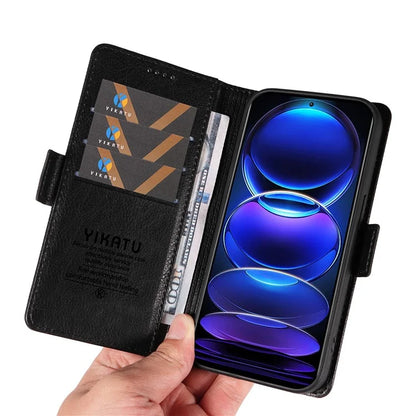YIKATU YK-007 For Xiaomi Redmi Note 12 Pro+ 5G Case PU Leather Phone Cover with Wallet