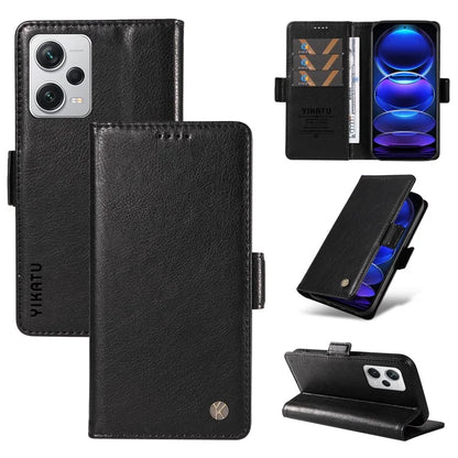 YIKATU YK-007 For Xiaomi Redmi Note 12 Pro+ 5G Case PU Leather Phone Cover with Wallet