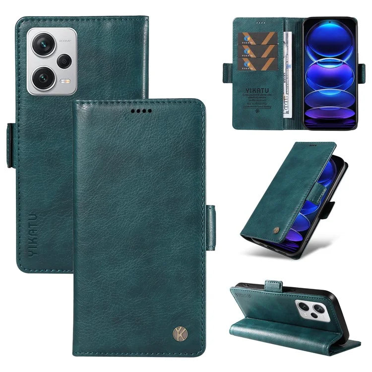 YIKATU YK-007 For Xiaomi Redmi Note 12 Pro+ 5G Case PU Leather Phone Cover with Wallet