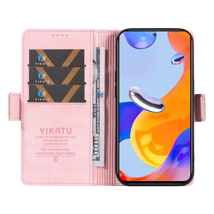 YIKATU YK-007 For Xiaomi Redmi Note 12S 4G / Note 11 4G (Qualcomm) / Note 11S 4G Case Leather Litchi Texture Phone Cover