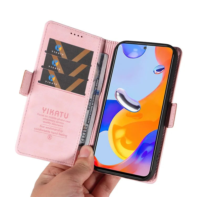 YIKATU YK-007 For Xiaomi Redmi Note 12S 4G / Note 11 4G (Qualcomm) / Note 11S 4G Case Leather Litchi Texture Phone Cover