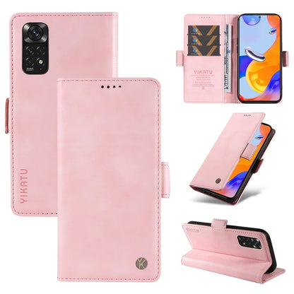 YIKATU YK-007 For Xiaomi Redmi Note 12S 4G / Note 11 4G (Qualcomm) / Note 11S 4G Case Leather Litchi Texture Phone Cover